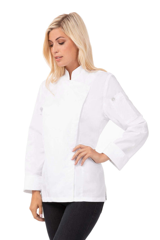 Chef Works Womens Lansing Chef Coat White X-Small